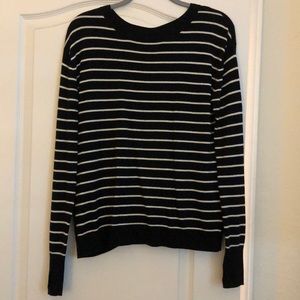 Pam&Gela Black and White Sripped Sweater- Size P